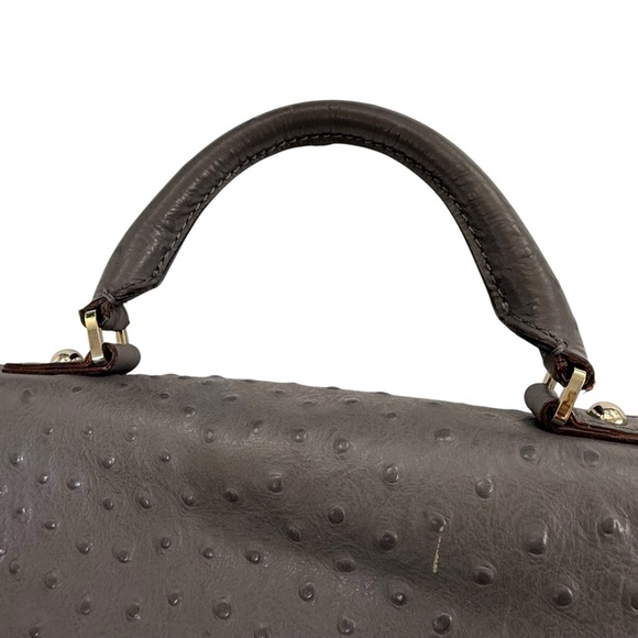 Kate Spade Post Street Little Nadine grey pebbled ostrich
Leather satchel purse - Picture 11 of 11